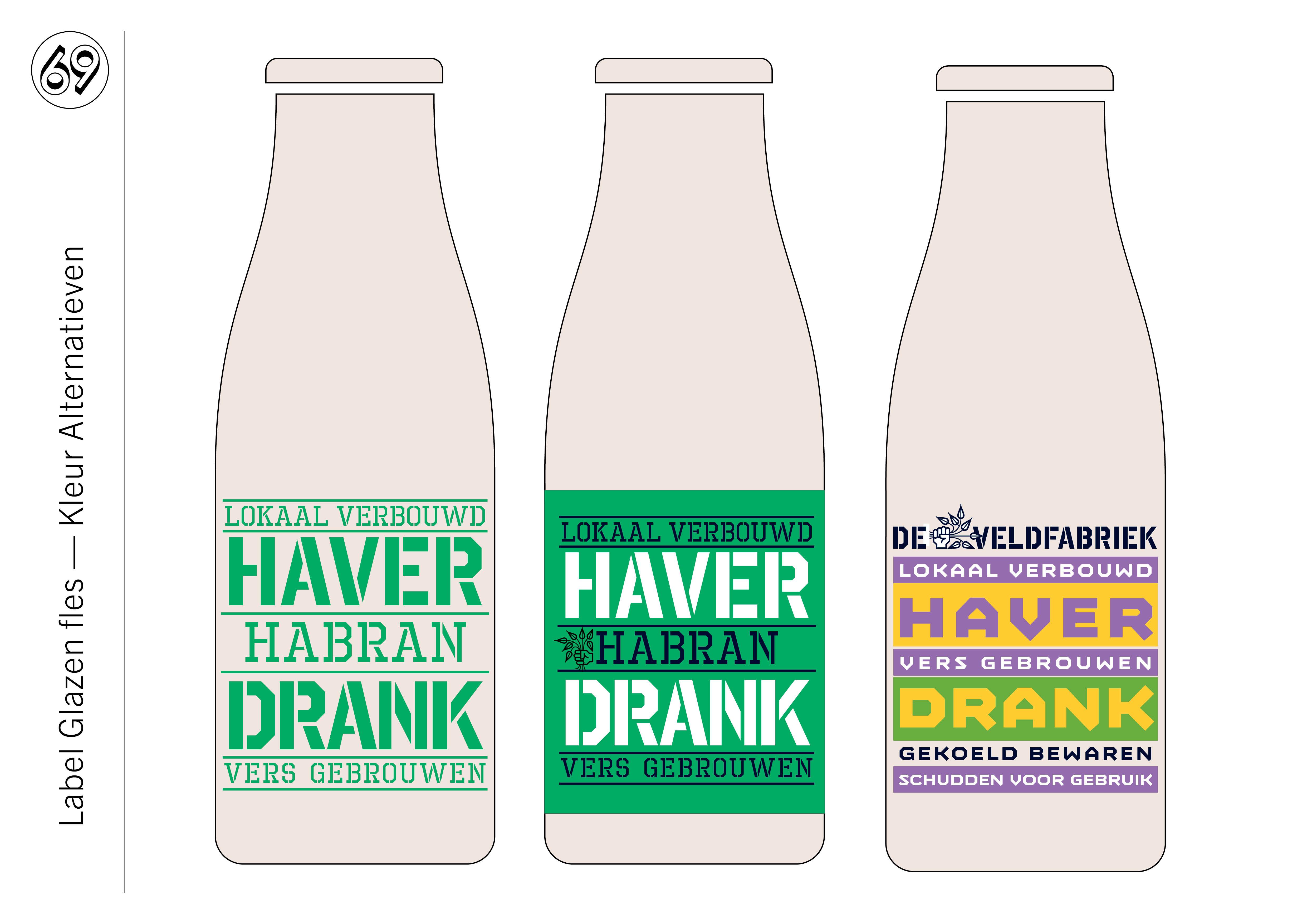 De Veldfabriek bottle packaging