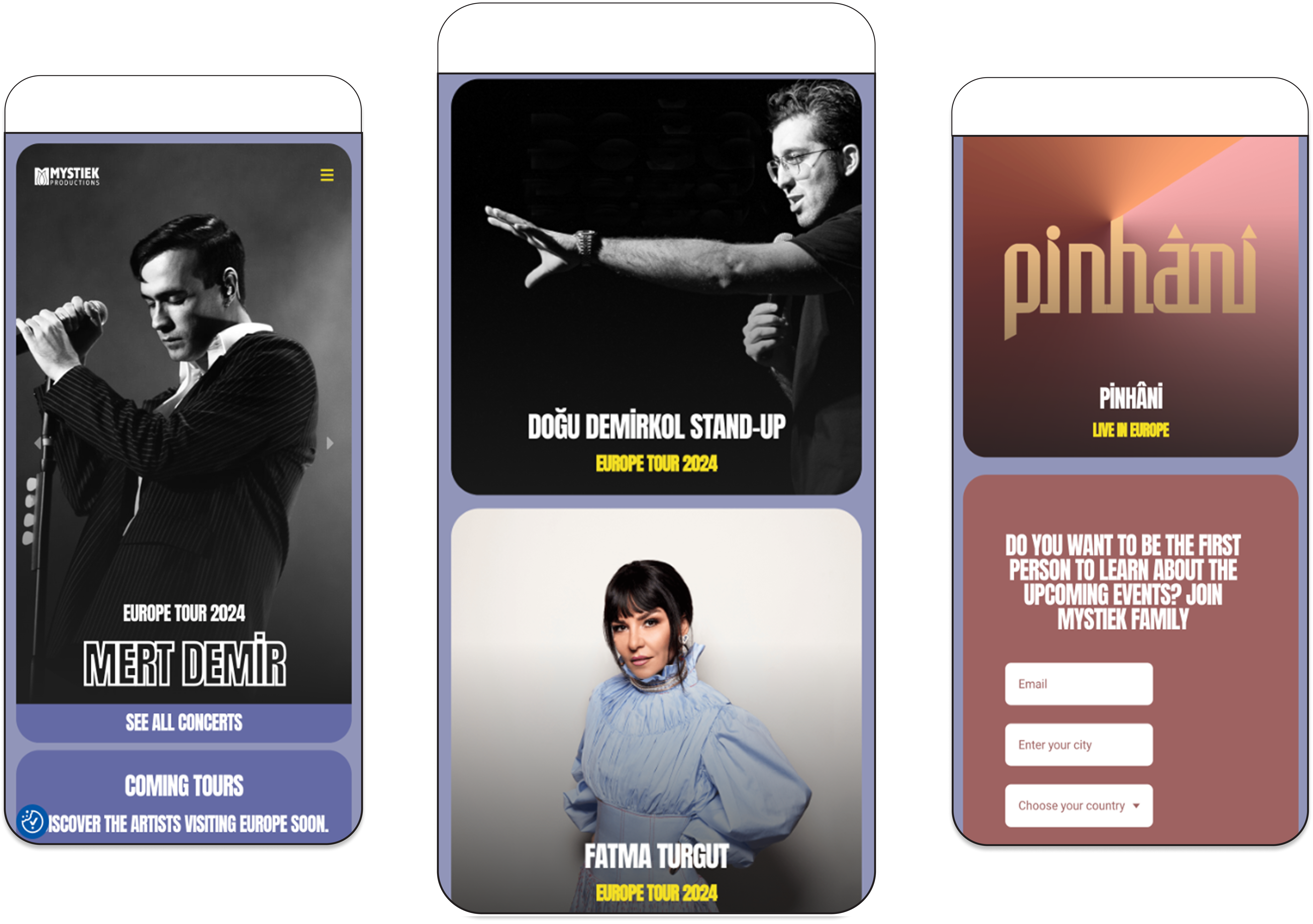 Mystiek Webiste Design on Phone